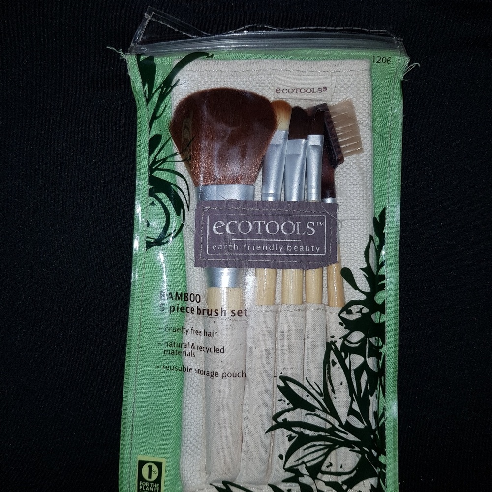 Ecotools Bamboo 5 piece brush set with bonus pouch